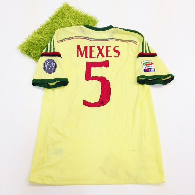 Mexes Match Worn Shirt Milan Udinese Serie A 2014 2015 CharityStars