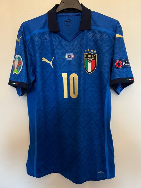 Insigne S Match Shirt Italy Switzerland Charitystars