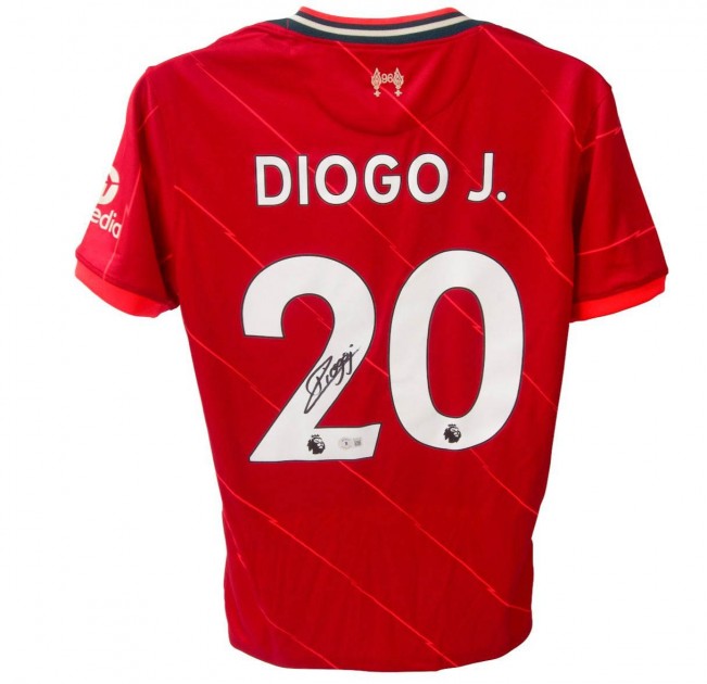 Diogo Jota Signed Liverpool Home Shirt Charitystars