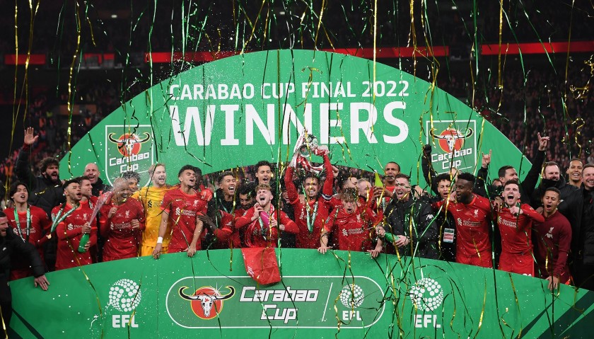 Programma Liverpool Finale Carabao Cup 2022 Autografato Da Curtis