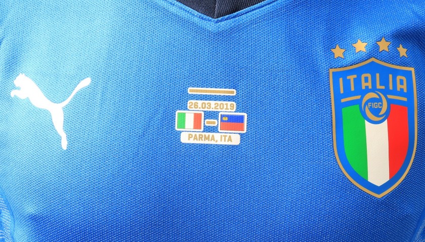 Maglia Quagliarella Preparata Indossata Italia Liechtenstein