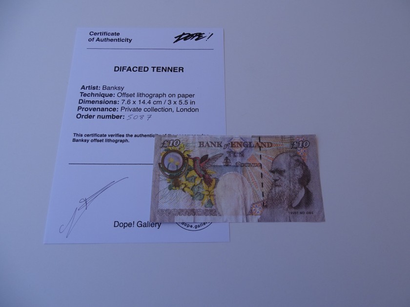 Banksy Original Di Faced Tenner Charitystars