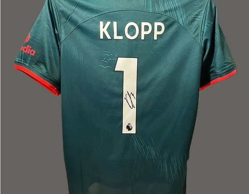 Jurgen Klopp S Liverpool Signed And Framed Third Shirt