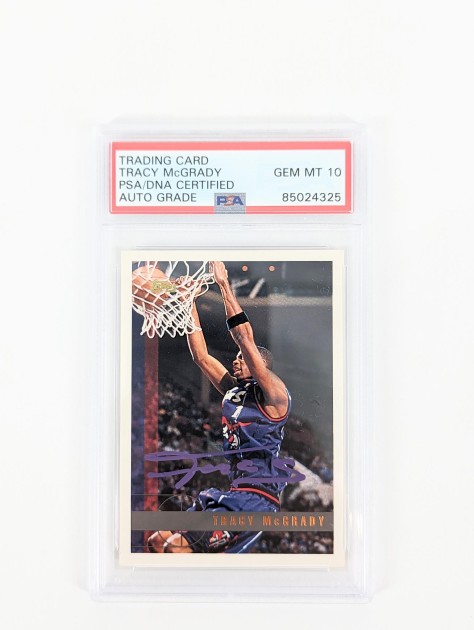 Tracy Mcgrady Signed Rookie Card Charitystars