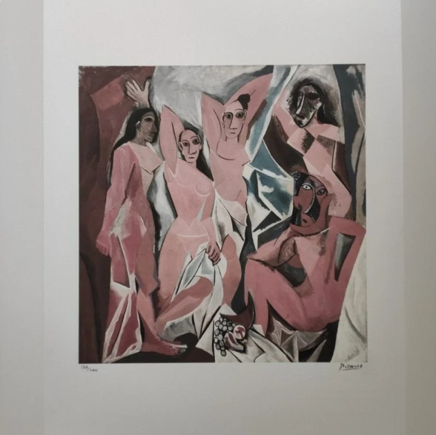 Les Demoiselles D Avignon Lithograph Signed By Pablo Picasso