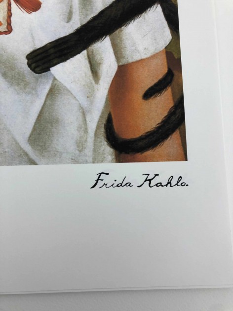 Self Portrait With Monkeys Frida Kahlo Signed Offset Lithograph