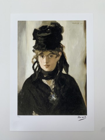 Berthe Morisot With A Bouquet Of Violets By Edouard Manet Signed