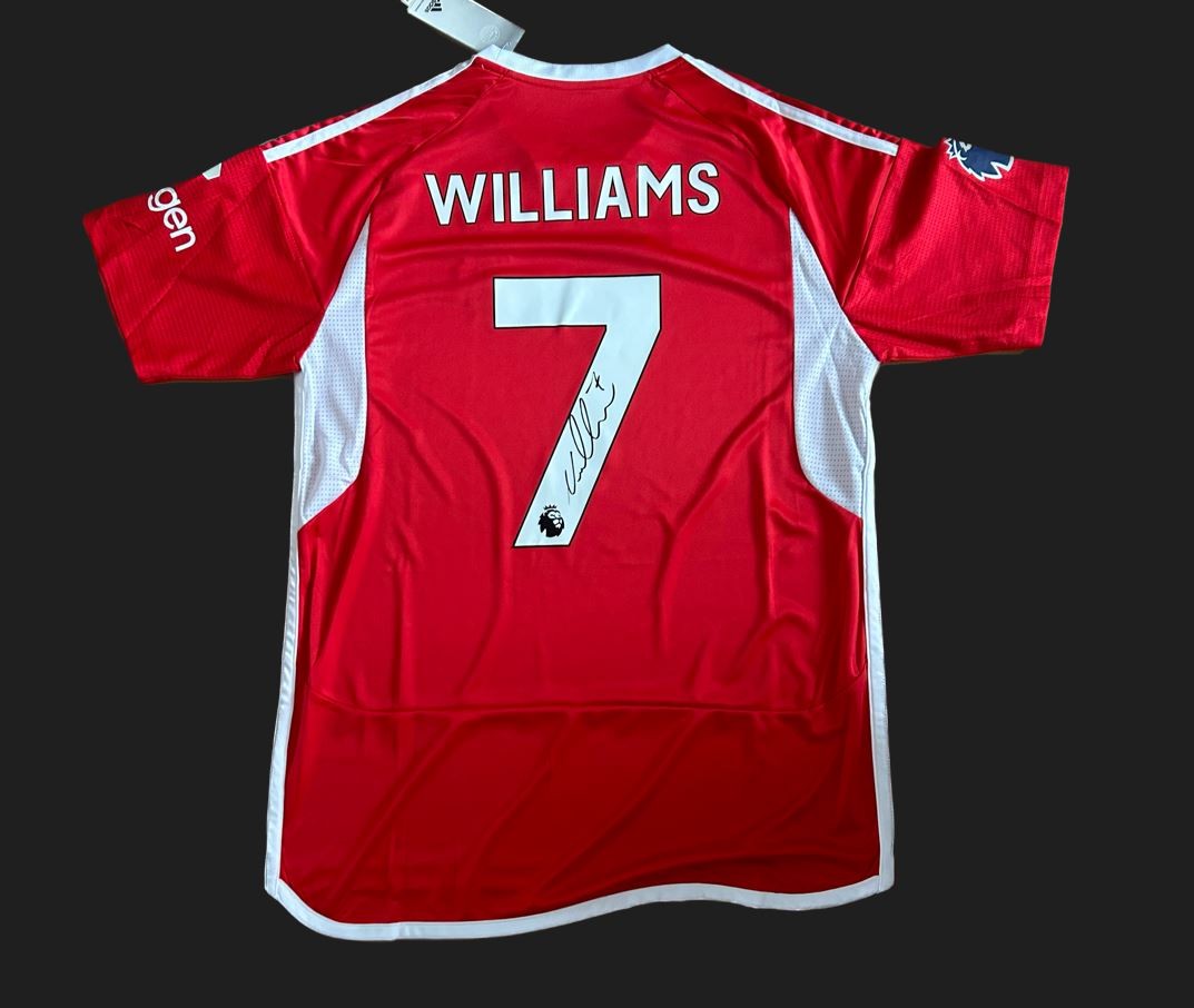 Neco Williams Nottingham Forest Signed Shirt Charitystars