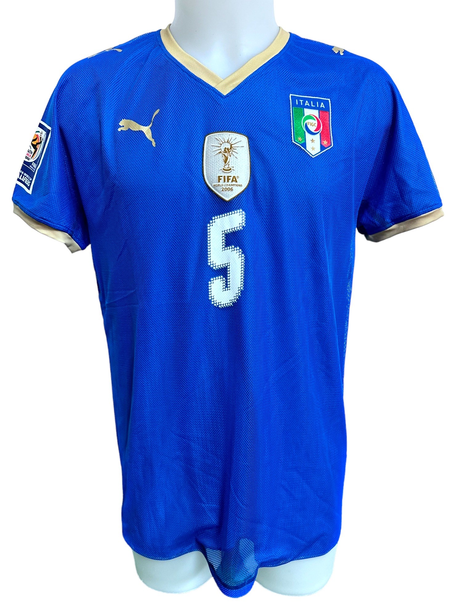 Cannavaro S Unwashed Shirt Italy Vs Montenegro Wc Qualifiers