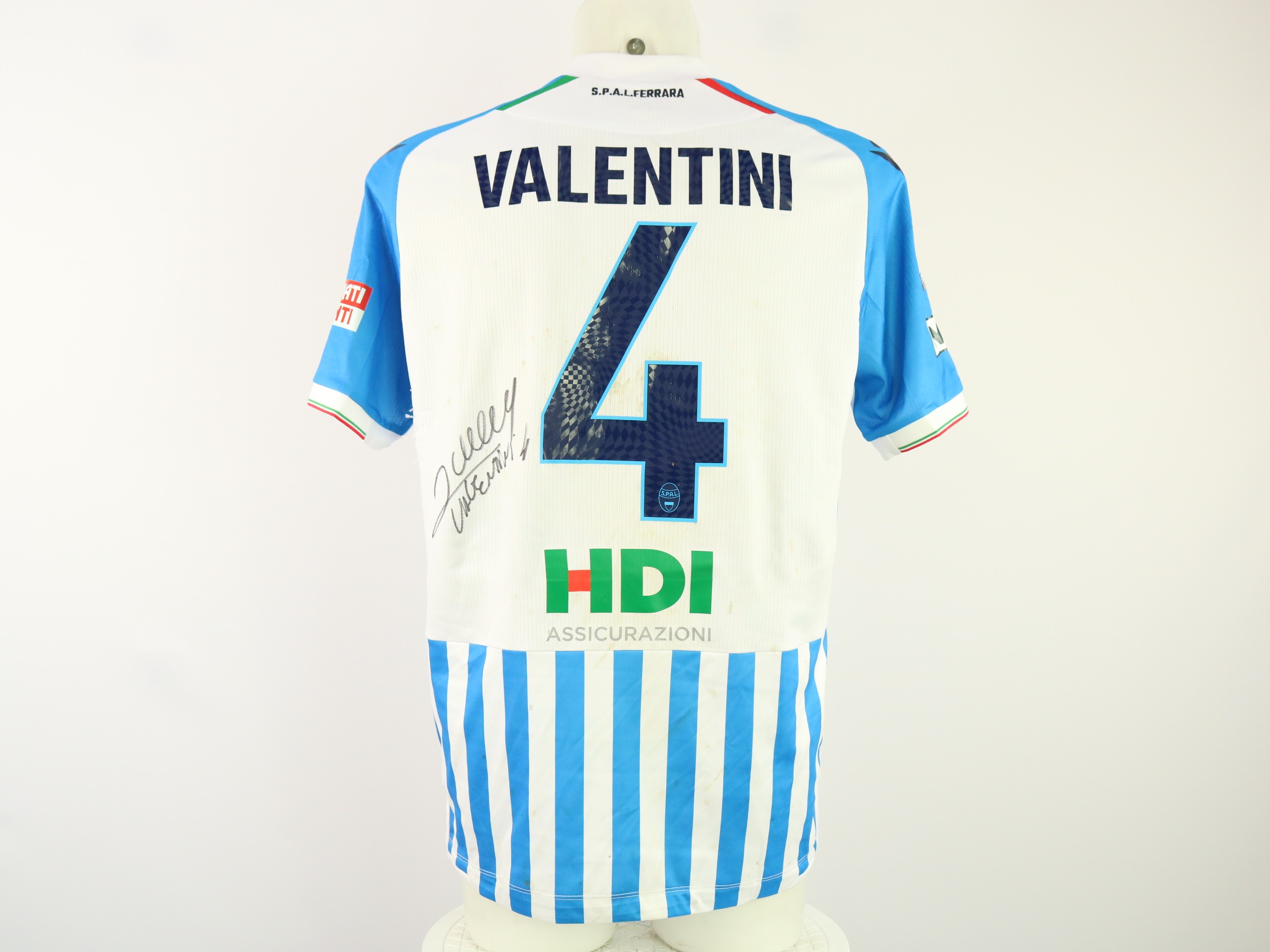 Valentini S Unwashed Signed Shirt Spal Vs Pineto Charitystars