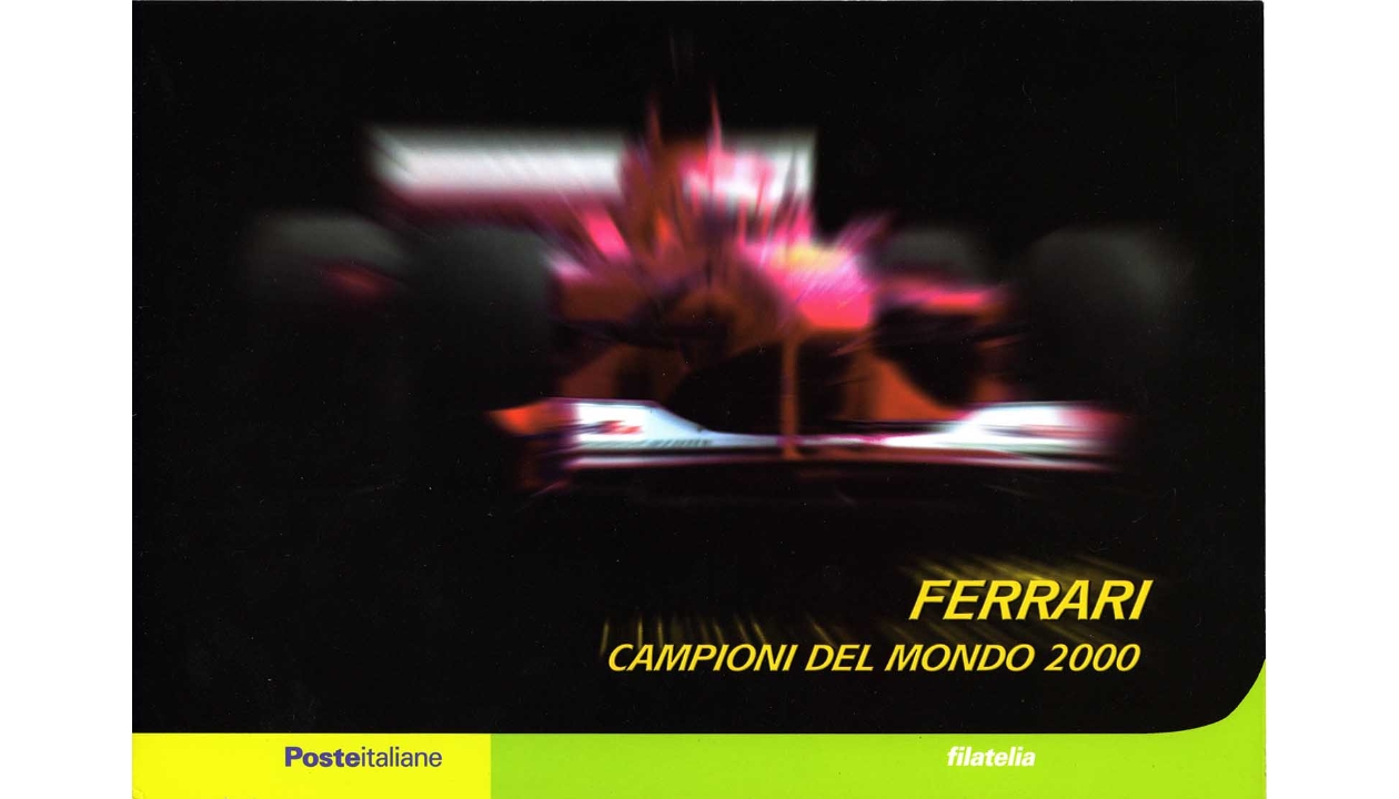 Folder Ufficiale Francobolli Ferrari Campioni Del Mondo 2000