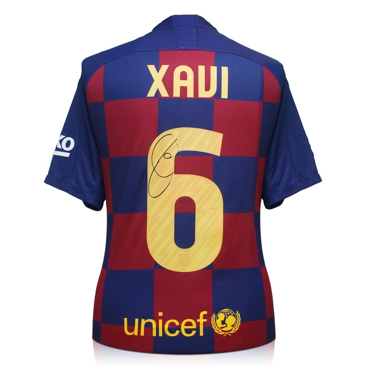 Xavi S FC Barcelona 2019 20 Signed And Framed Shirt CharityStars