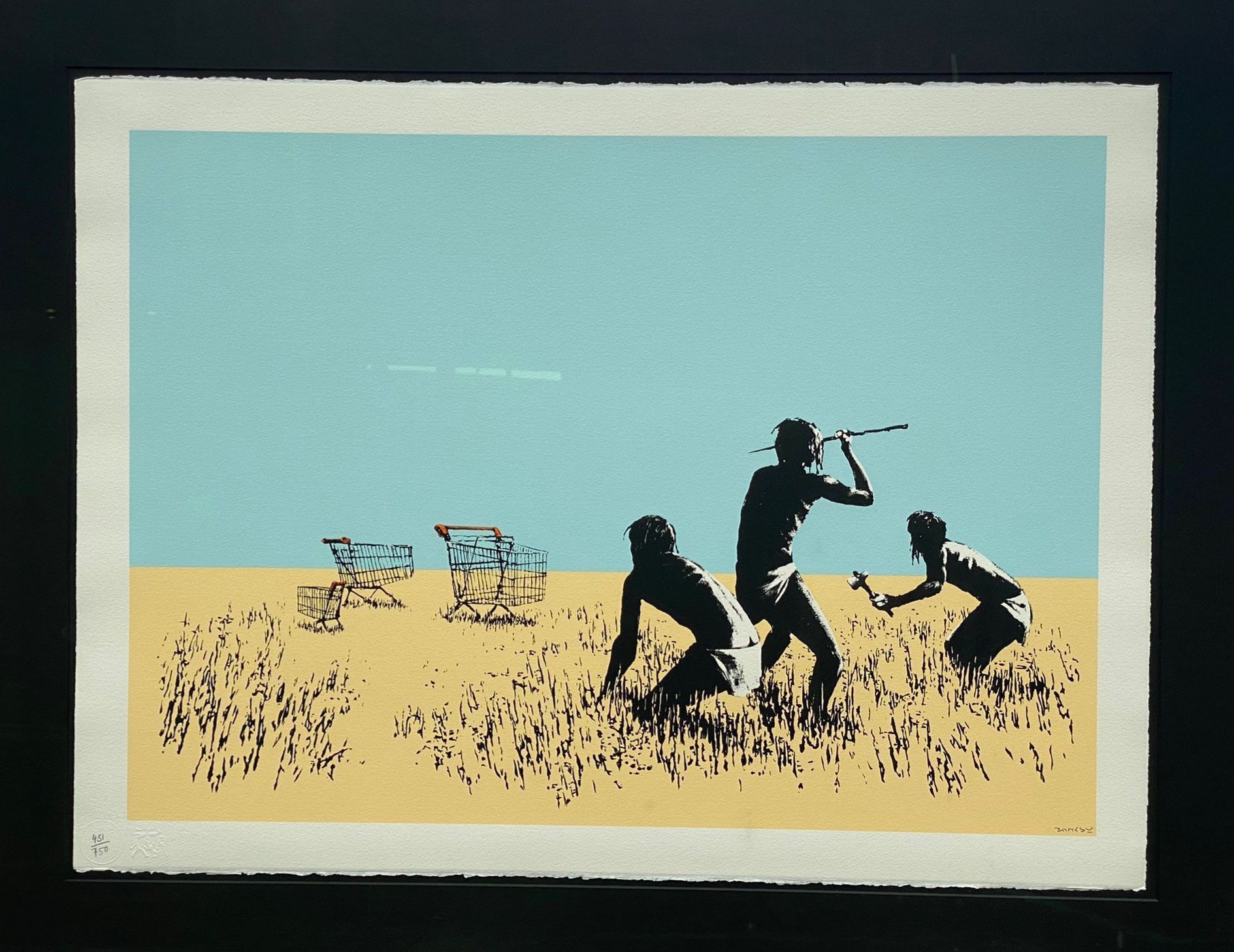 Trolleys (Colour) Screenprint By Banksy - Signed