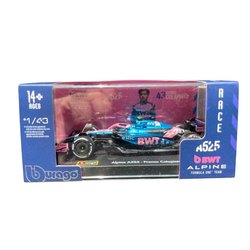 Alpine A525 BWT Formula 1 Model Car, Scale 1:43 - Signed by Franco Colapinto