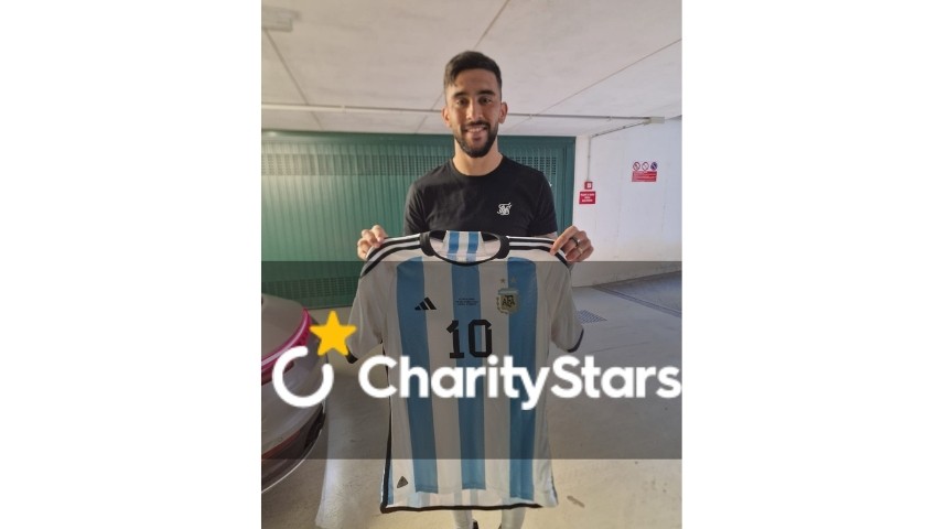 Messi's Argentina World Cup 2022 Signed Shirt - CharityStars