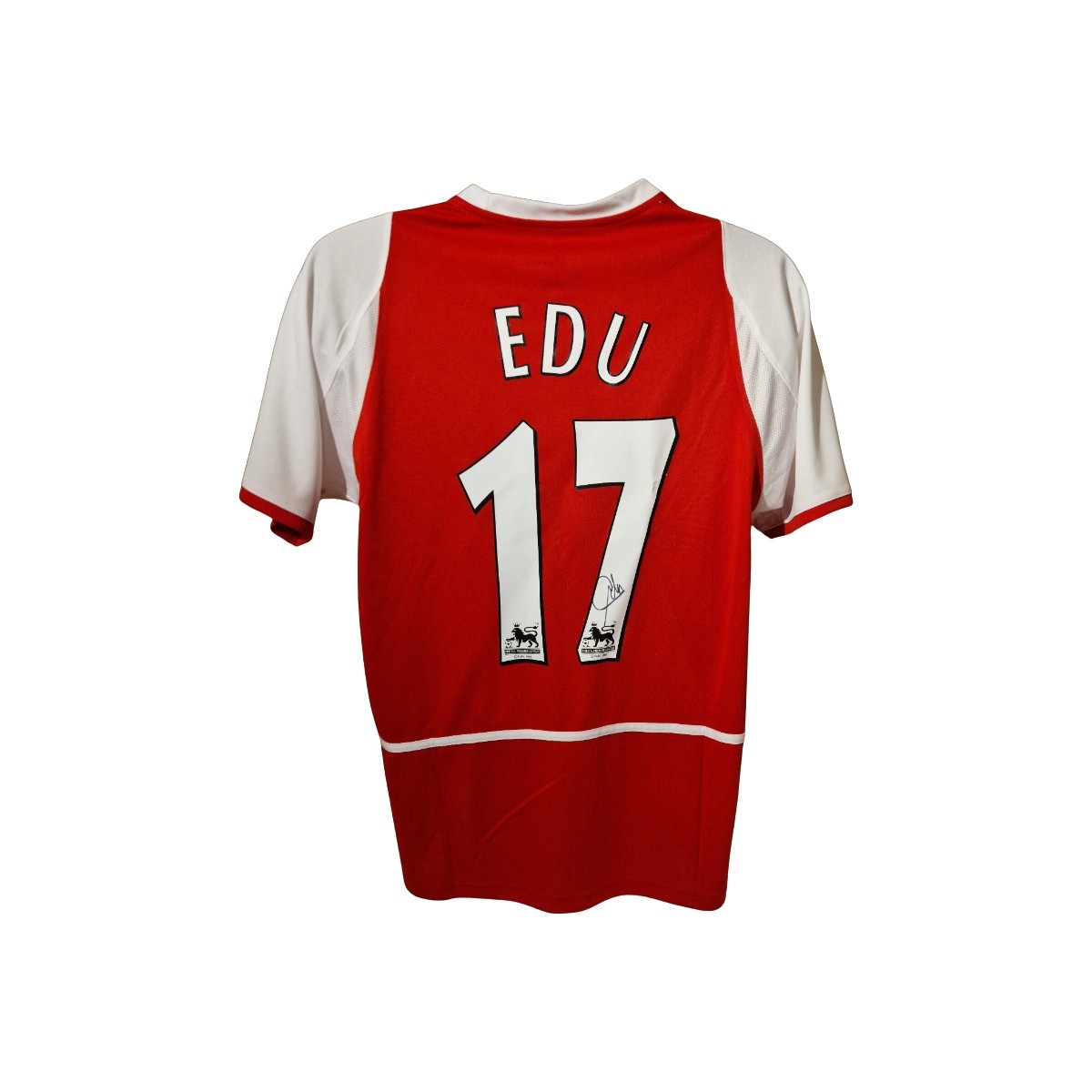 Edu Signed Arsenal 2003-04 Home Football Shirt - Win match worn