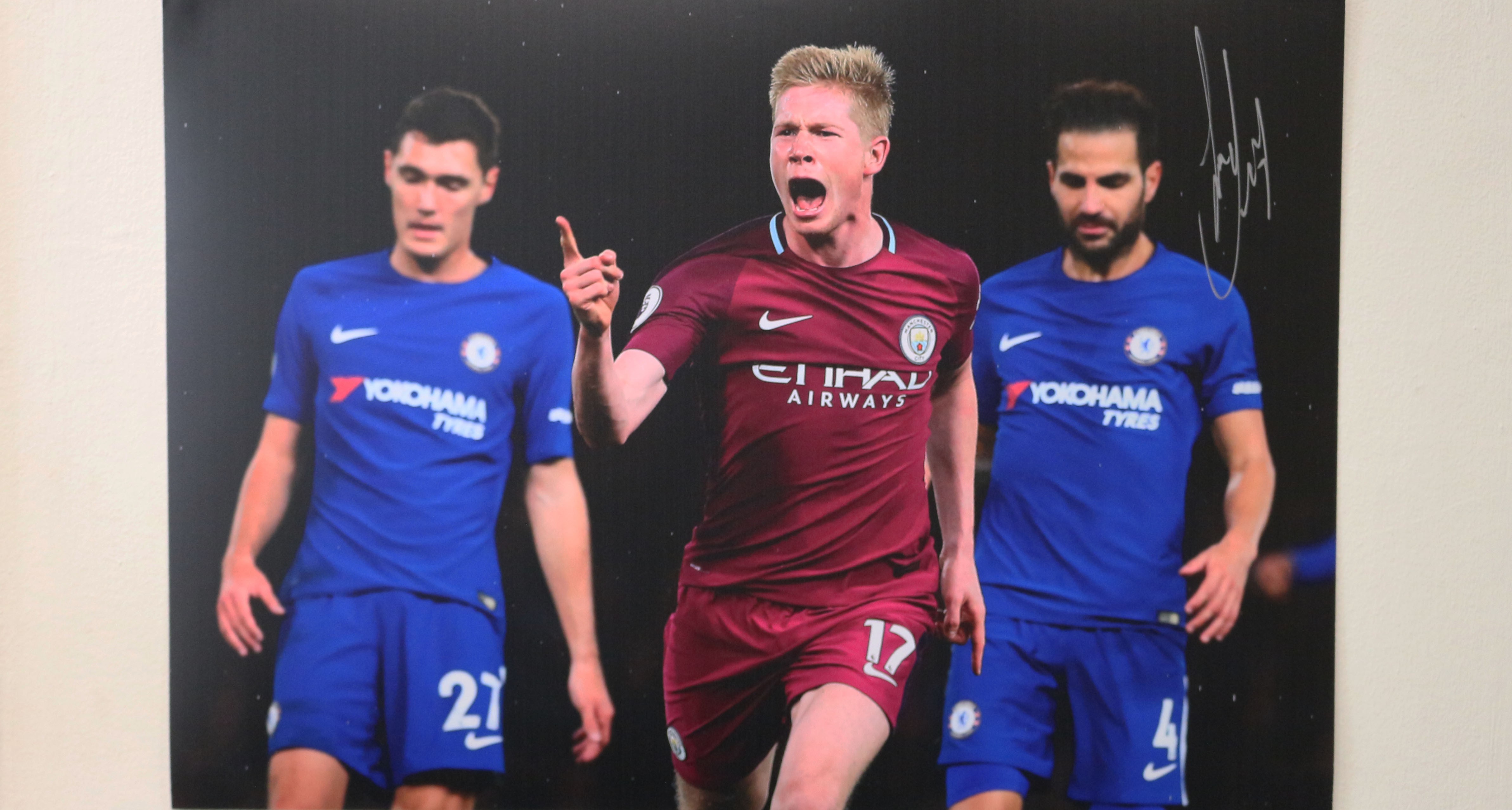 Kevin De Bruyne Manchester City vs Chelsea A2 Signed Photograph
