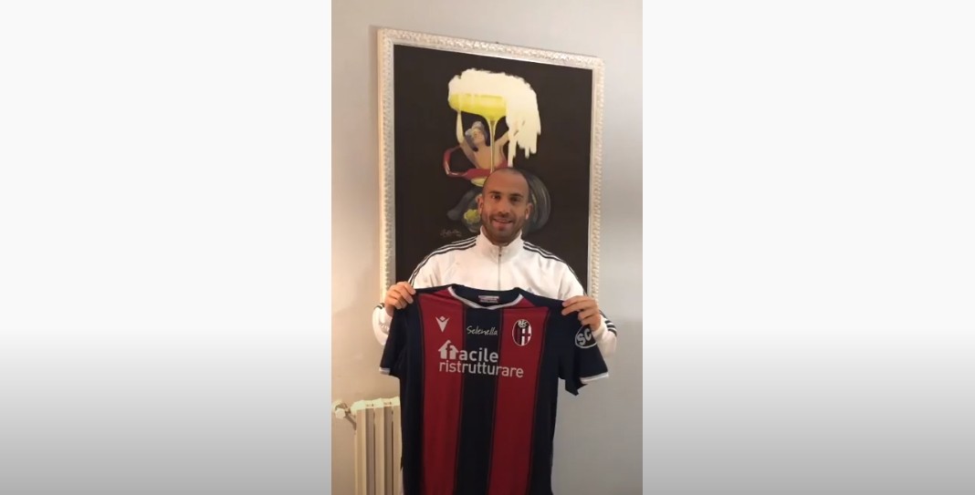 De Silvestri's Bologna Signed Match Shirt, Coppa Italia 2020/21 