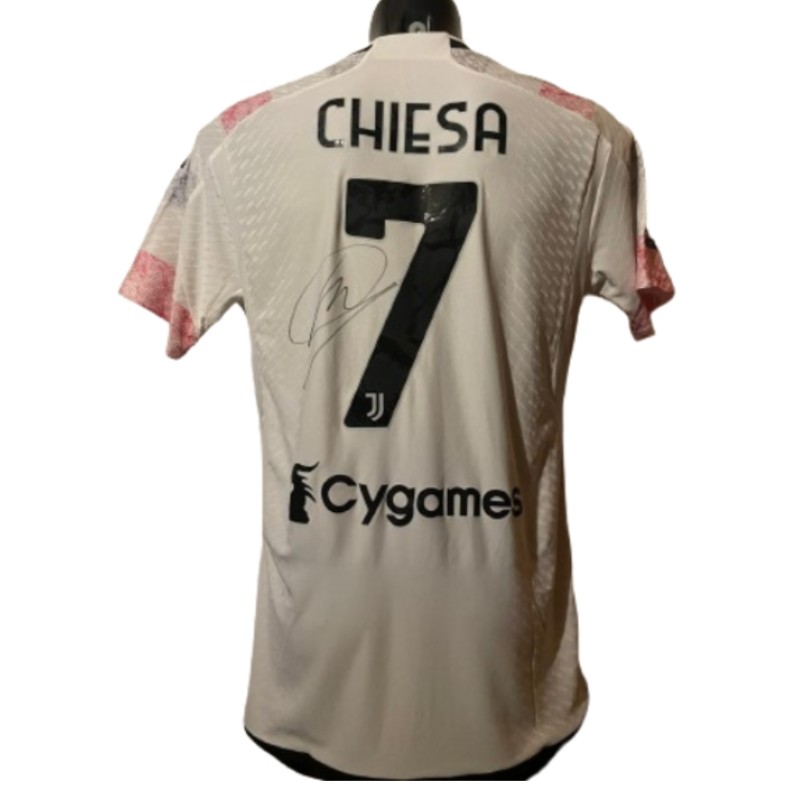  Chiesa's Juventus Match Shirt, 2023/24 - Signed with video evidence
