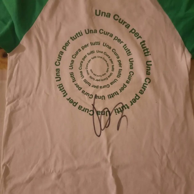 Tshirt FFC Research A CURE FOR ALL, signed by Vasco Rossi