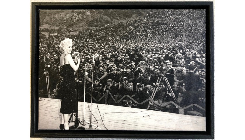 "Marilyn Monroe With The Troops" Framed Montage