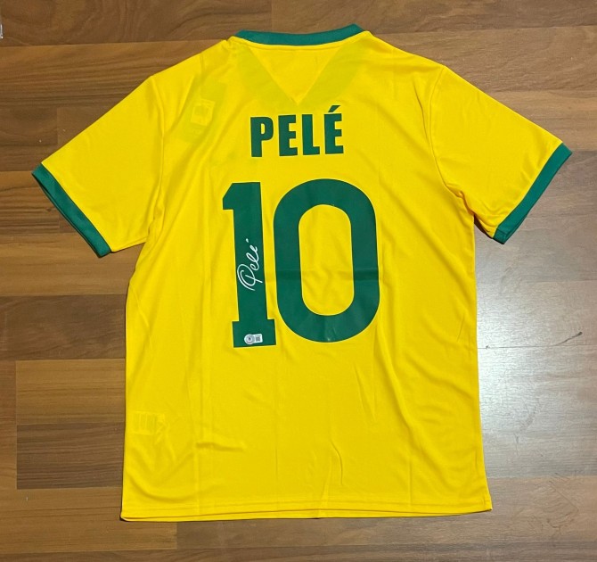 Replica della maglia firmata di Pelè per il Brasile 1974