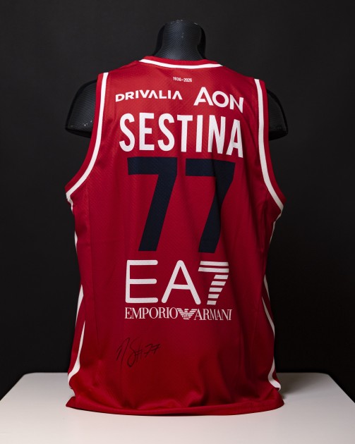 Nate Sestina's Signed Issued Jersey, Olimpia Milano vs Guerri Napoli 2026