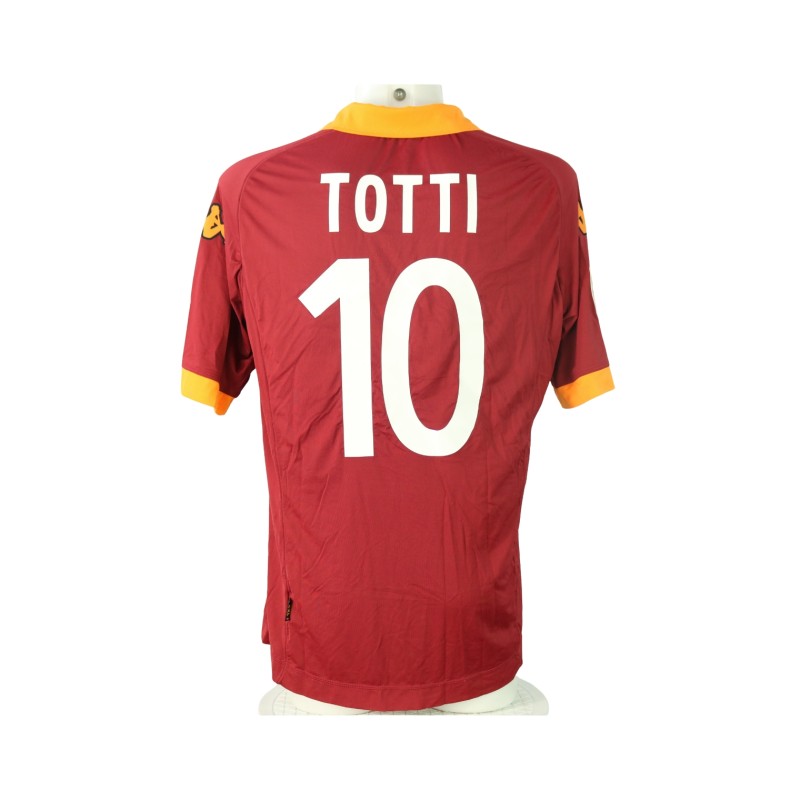 Maglia Totti preparata Roma vs Atalanta 2012 - Special patch "Hall of Fame"