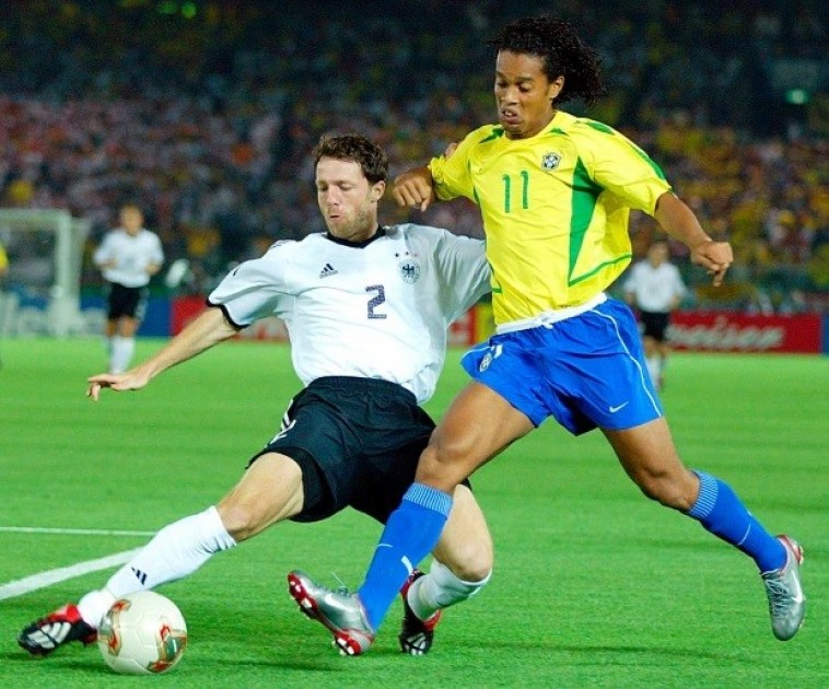 Ronaldinho's Brazil Signed Match Shirt, 2002 - CharityStars