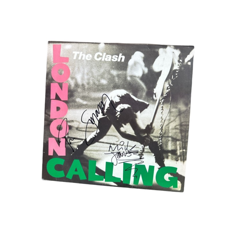 Vinile autografato di Paul Simonon e Mick Jones dei Clash