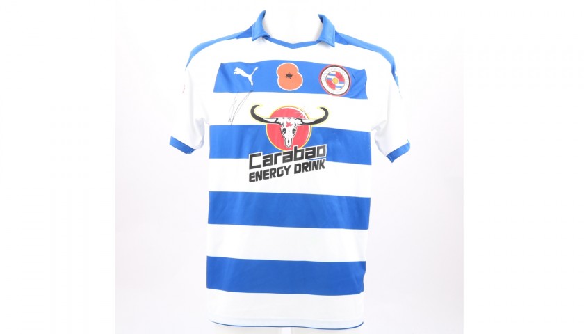 Moore's Match-Worn Reading FC Signed Poppy Home Shirt 
