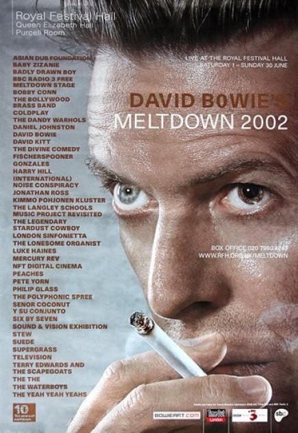 David Bowie Meltdown Tour 2002 Original Promotional Poster