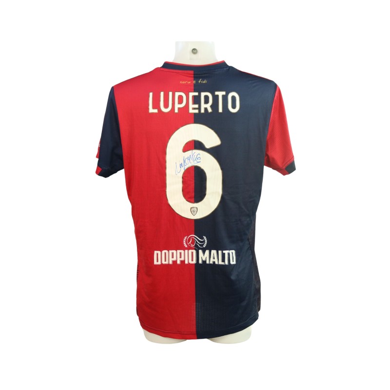 Luperto's Signed Unwashed Shirt, Cagliari vs Empoli 2024