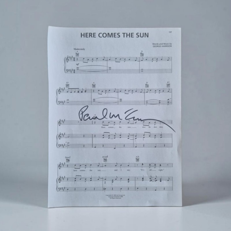 Paul McCartney of The Beatles Signed Sheet Music