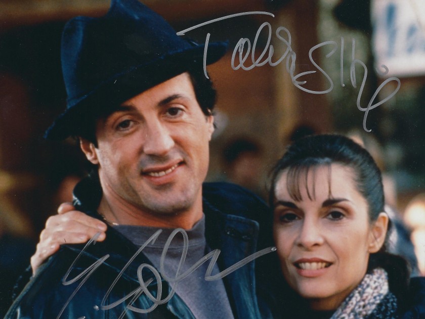 Rocky Sylvester Stallone And Talia Shire Hand Signed Foto Charitystars