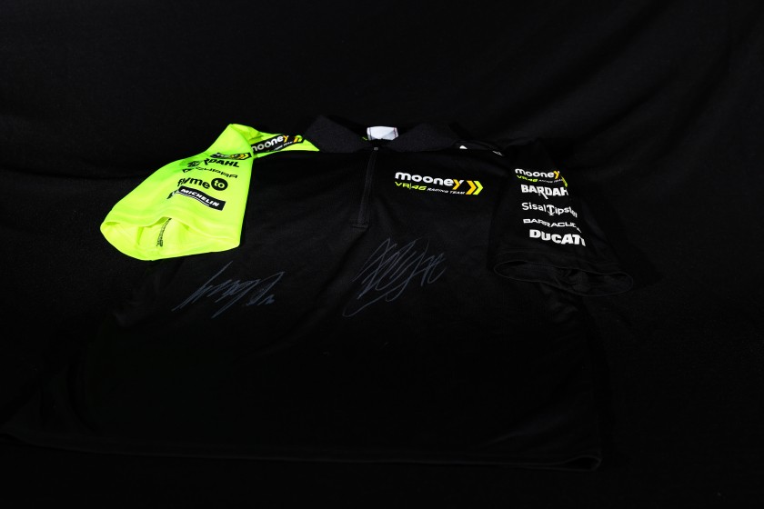 Luca Marini and Marco Bezzecchi's Signed Mooney VR46 Racing Team Shirt