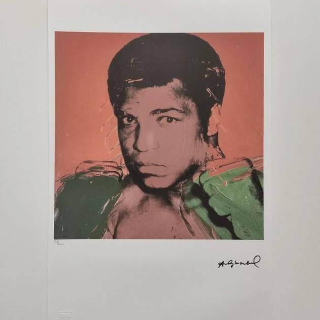 "Muhammad Ali" Lithograph Signed by Andy Warhol