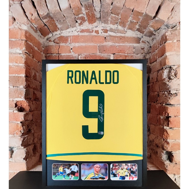 Ronaldo's Brazil Signed and Framed Shirt