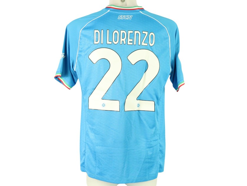Di Lorenzo's Napoli Match-Issued Shirt, UCL 2023/24
