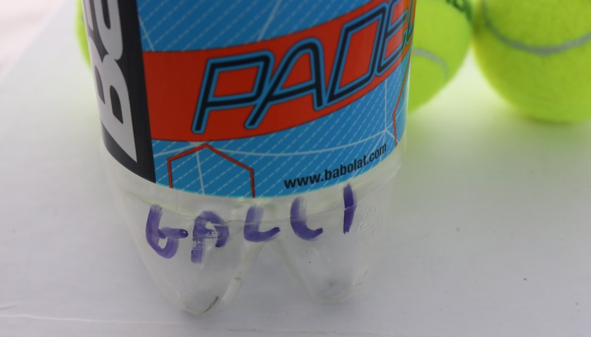 Set of Three Babolat Padel Balls Signed by Galli - CharityStars
