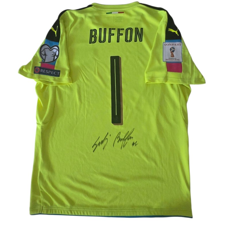 Maglia Gara Buffon Israele vs Italia, Qualificazioni Mondiali 2018 - Autografata