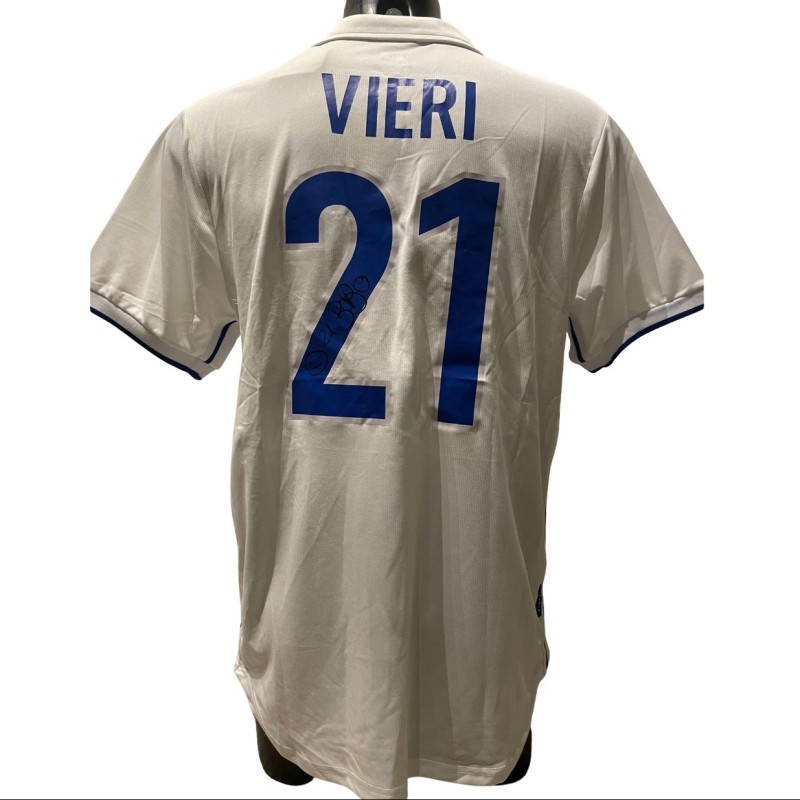 Vieri Replica Italy Shirt, 1998 - Signed with video evidence