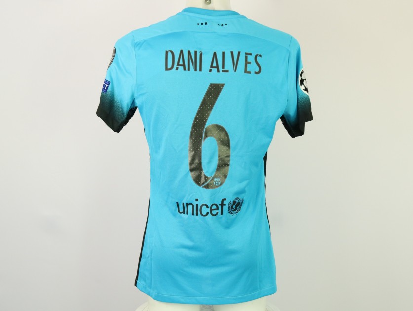 Dani Alves' Barcelona Match Shirt, UCL 2015/16