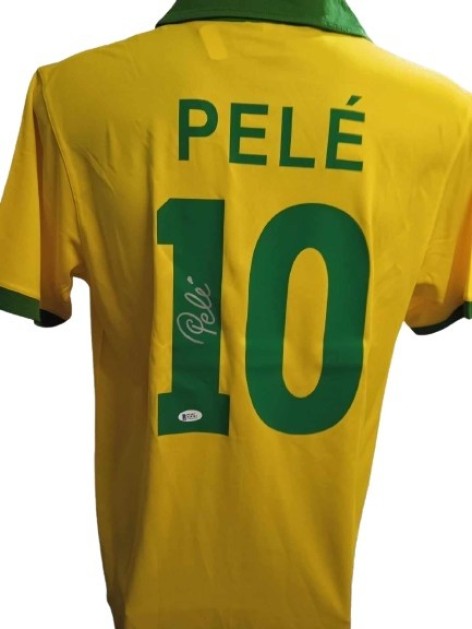 Pele Replica Brazil Signed Shirt