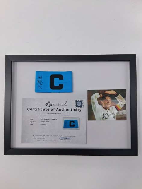 Thomas Häßler's Official Captain's Armband - Signed and Framed