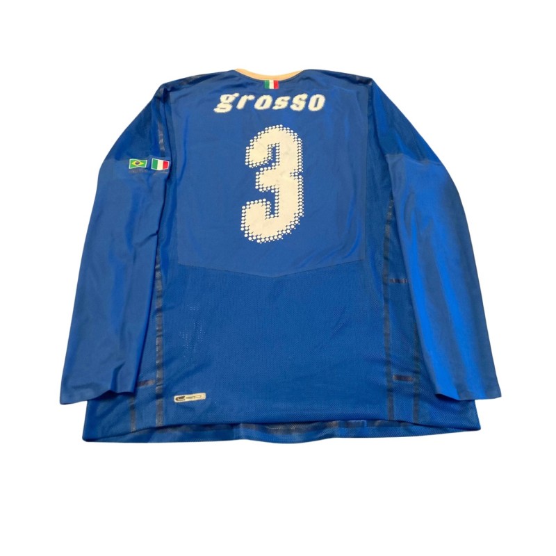 Grosso's Match-Issued Shirt, Brazil vs Italy 2009