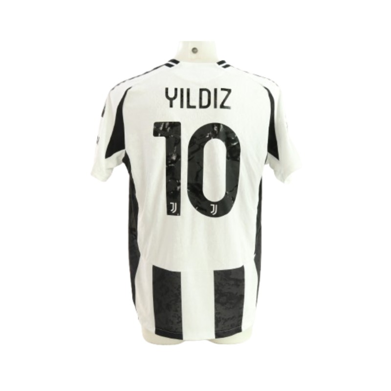 Yildiz's Juventus Match-Issued Shirt, UCL 2024/25