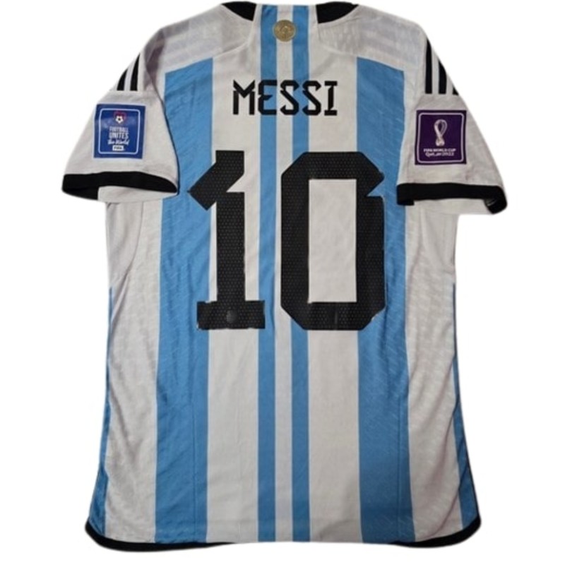 Messi' Argentina vs France Issued Shirt, World Cup Finals 2022