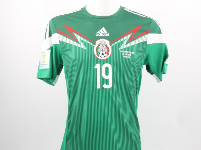 Oribe Peralta Match Worn Shirt, Holland-Mexico, World Cup 2014