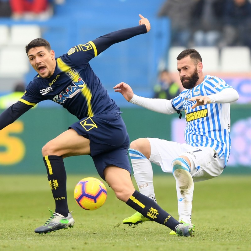 Antenucci's Worn and Signed Shirt, Spal-Chievo 2018 